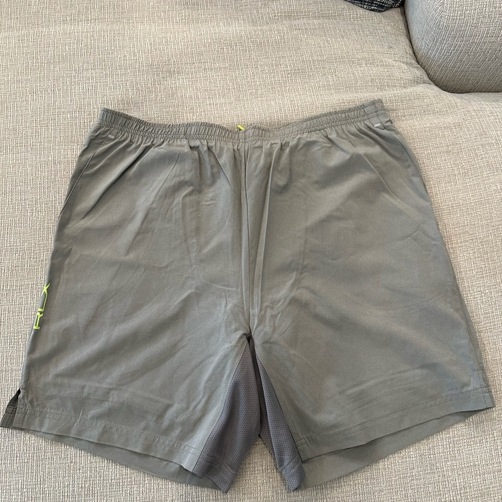 Ralph Lauren RLX men’s grey athletic shorts. NWT never worn. Sizes L and XL.